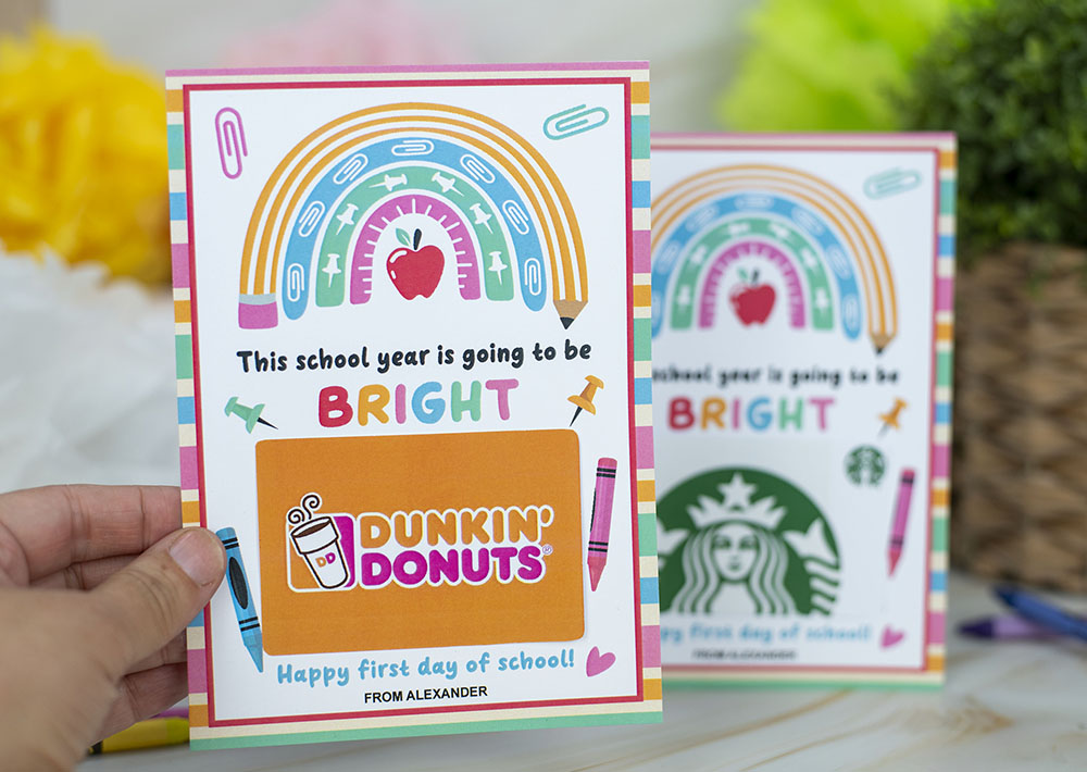 back to school gift card holder